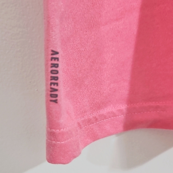 Adidas Women's Pink Muscle Tee AEROREADY - Picture 4 of 6